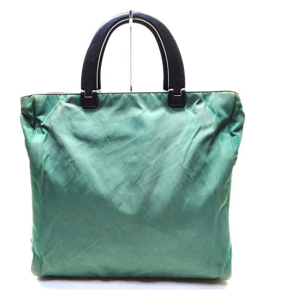 Prada Hand Bag Green Nylon 1271729 - Picture 1 of 9